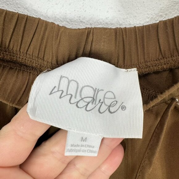 Brown Women's Track Pants with White Stripe - Picture 8 of 10